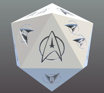 starfleet rpg dice set Game dnd star trek 3d print model - Mito3D