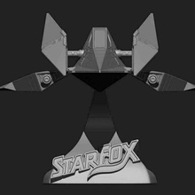 starfox airwing nintendo supernes n64 videogame fox mcloud ship 3d print model - Mito3D