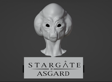 stargate Asgard cabeça 3d print model - Mito3D