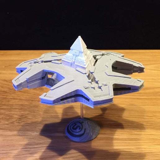 stargate goa'uld hatak - sliced goauld scifi sg-1 spaceship vehicles 3D print model - Mito3D
