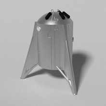 starhopper -bin gadget spacex pencil bin boca chica rocket space starhip superheavy launch stars universe flying 3d print model - Mito3D