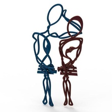 starrhaft Liebhaber Paar Anhänger Schmuck Halskette koppelbar starren Ornamente Symbol Liebe Valentinstag Geschenk abstrakt Männer Frauen männlich feminin Juhannprodukt 3d print model - Mito3D