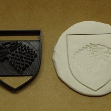 stark cookie game thrones got home cutting cookies cutters 3d print model - Mito3D