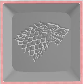 stark house key keyboard game thrones leon hbo computer dragon wolf 3d print model - Mito3D