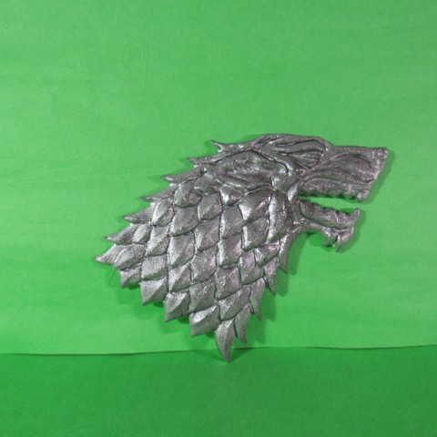 stark wolf wall art house game thrones 3D print model - Mito3D
