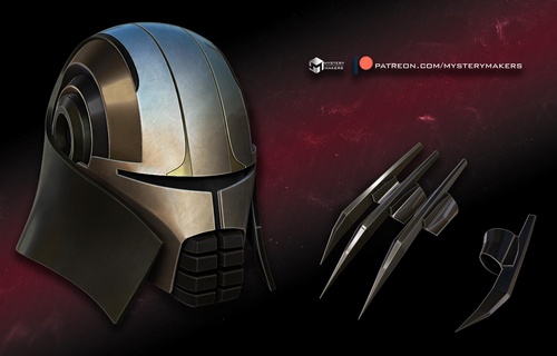 starkiller helmet claws 3d print model - Mito3D