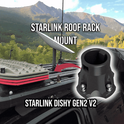 starlink roof rack mount vanlife - off-grid adventures dishy gen2 v2 ready to print sprinter van & boat offgrid overland boating t-slot nuts portable setup secure durable abs mobile tech rv internet marine wifi 3d stl 3mf file remote work travel easy install weatherproof 3d print model - Mito3D
