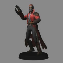 starlord - guardians galaxy 3d print starlord peter quill guardians of the galaxy avengers infinity war endgame marvel marvel cinematic universe 3d print model - Mito3D