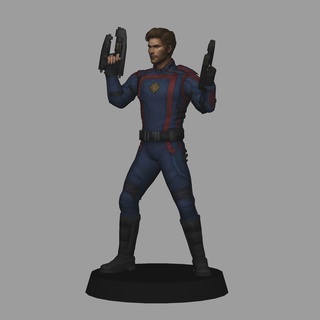 starlord - guardians galaxy vol 3 low poly 3d print peter quill avengers marvel mcu movie collection figure 3d print model - Mito3D