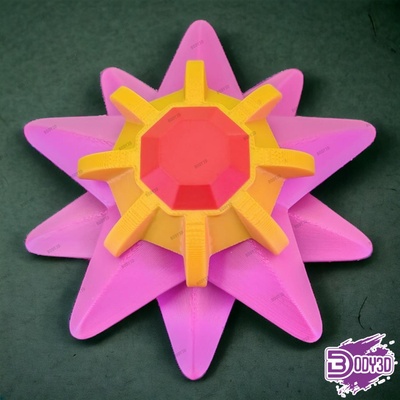 starmie handspinner staryu staross vieil homme agiter gadget main fileur articulé flexi cool tourner étoile jouet dragon animal body3d 3d print model - Mito3D