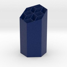 étoilé hexagonal porte plume pencil 3d print model - Mito3D