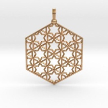 starry hexapendant jewelry pendant pendulous 3d print model - Mito3D