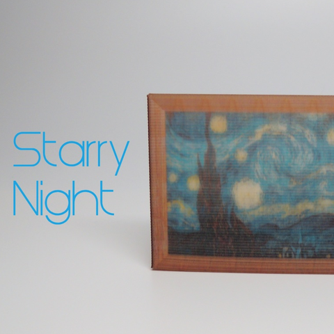 starry night full color art history painting van gogh 3D print model - Mito3D