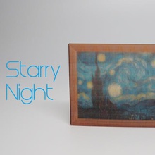 starry Nacht voller Farbe Kunst die Geschichte der Malerei van gogh 3d print model - Mito3D