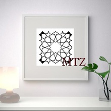 stars islam wall sculpture 2d art 3d print model - Mito3D