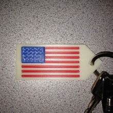 stars stripes keychain jewelry 4th america american flag day independence july july4 omnomnom states united usa keychains 3d print model - Mito3D