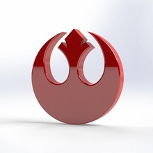 stars wars logotipo rebeldes jogo 3d print model - Mito3D