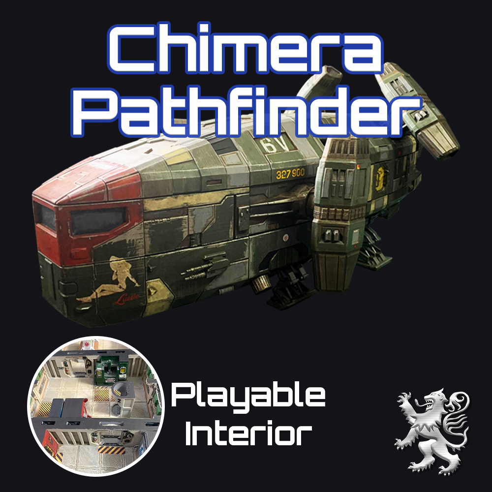 starship chimera pathfinder star space spaceship future terrain miniature 28mm scifi sci-fi traveller 2nd dynasty science fiction trek tabletop fdm 3D print model - Mito3D