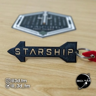 nave estelar chaveiro spacex foguete espaço voo espacial aeroespacial starbase 3d print model - Mito3D