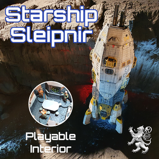 starship sleipnir star space spaceship terrain miniature 28mm tabletop future danger scifi sci-fi science fiction trek fdm 3d print model - Mito3D