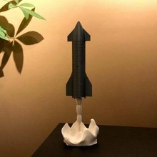 nave estelar sn8 acción cohete spacex Starlink modelos 3d print model - Mito3D