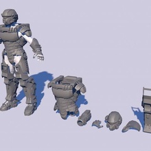 starship troopers invasion vários o filme armadura brinquedo pavio 3d print model - Mito3D