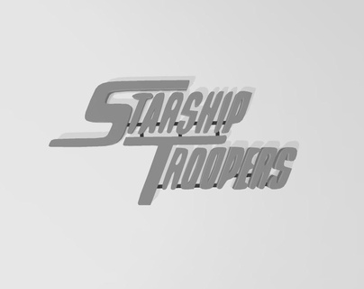 starship troopers logo sci-fi bugs terran command 3d print model - Mito3D