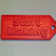start making keychain jewelry keychains useful supportless startmaking sketchup 3d print model - Mito3D