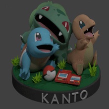 starter pokemon kanto oyun bulbasaur luifer squirtle pkemon pokemones pokemons pokeball pokedex edli3d jannie 3d print model - Mito3D