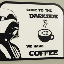 starwars - darthvader come darkside we have coffee art 2dart 2d wall cup dark side darth vader fun funny lol painting science fiction star wars 3d print model - Mito3D