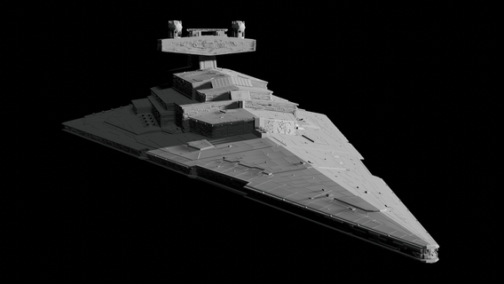 Guerra Estrelas destruidor brinquedo modelo nave espacial foguete guerra veículo avião detalhe 3d print model - Mito3D