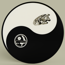 starwars - ying yang death star millenium falcon art 2dart 2d wall fun millennium painting wars ying-yang yinyang yin 3d print model - Mito3D