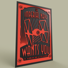 starwars imperial navy wants you art 2dart 2d wall fun funny lol painting poster 3d print model - Mito3D