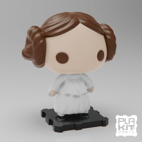 starwars princess leia organa updated game collectible collection miniature figurine action figure toys toymaker purakito plakit2 movie tv show star wars 3D print model - Mito3D