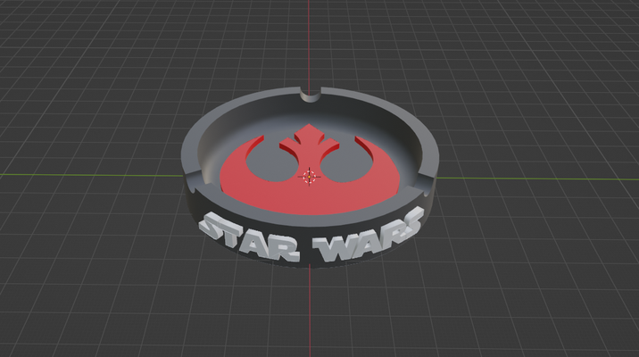guerres étoiles rebelle alliance cendrier jeu étoile 3d print model - Mito3D