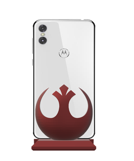 starwars rebel phone holder support cellular star wars logo rebels disney war galaxies base 3d print model - Mito3D