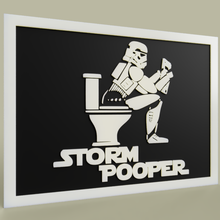 starwars storm pooper - stormtrooper toilet art 2dart 2d wall fun funny lol painting star wars trooper 3d print model - Mito3D