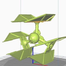 starwars tie defender art star wars mini game statue spaceship 3d print model - Mito3D