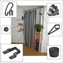 stashing corner home improvement storage room furniture curtain pull-up bar 3d print model - Mito3D