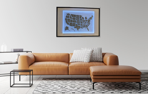 states america Home usa wall art american map 3d hanging state names printed 3d print model - Mito3D