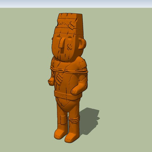 statue arumbaya head cutters arum baya tintin milou herge bd 3D print model - Mito3D