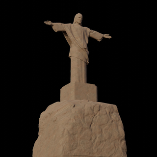 estátua Cristo salvador maravilhas mundo monumento Brasil rio janeiro 3d impressão arte homem Deus mt arquitetura 3d print model - Mito3D