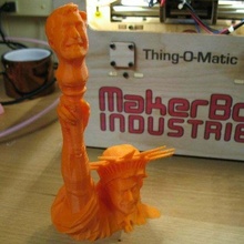 Statue Colberty Colbert Makerstrong vermanschen Meshmixer zwecklos 3d print model - Mito3D