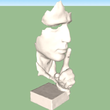 statue decoration home mderno house 3d print model - Mito3D