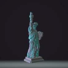 statua della libertà pixel art deco casa 3d print model - Mito3D
