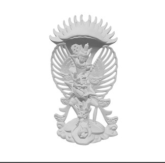 statue garuda Vishnu stl anima impression analyse sculpter sculpture main Masculin religion religieux Dieu indu Inde Indien 3d print model - Mito3D