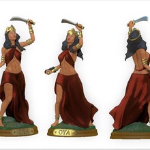 statue goddess oya orisha art 3d print model - Mito3D