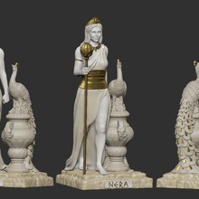 statue grec déesse hera 3d print model - Mito3D