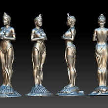 statue image yoruba goddess deity yemanja 3d print model - Mito3D