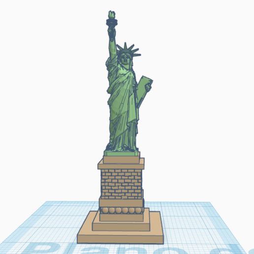 statue liberty architecture york 3D print model - Mito3D
